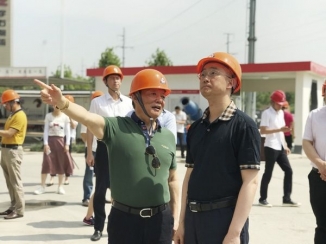 嘉兴市市长胡海峰到凯发网站督查工程项目建设